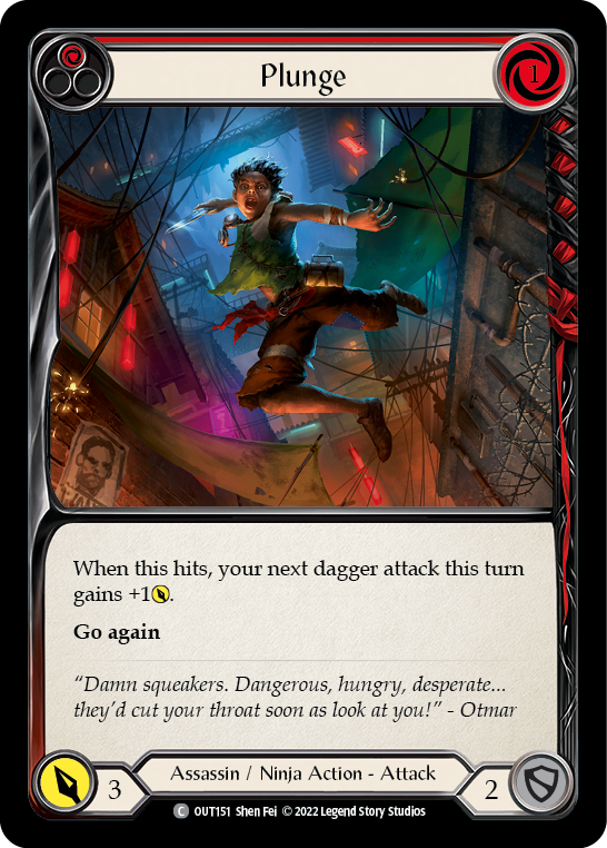 Plunge (Red) [OUT151] (Outsiders)  Rainbow Foil | The Gaming-Verse