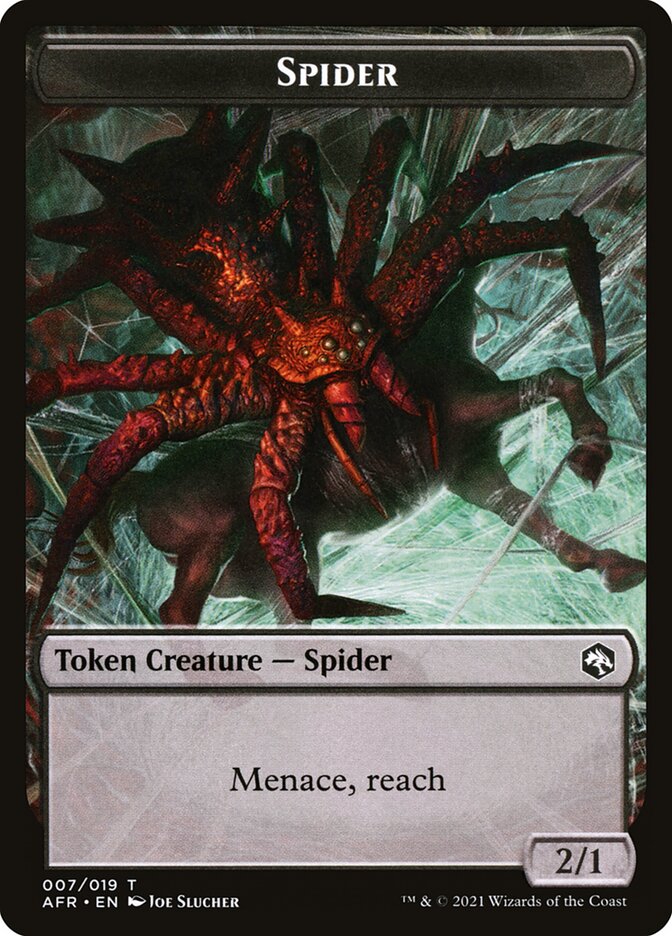 Spider // Icingdeath, Frost Tongue Double-Sided Token [Dungeons & Dragons: Adventures in the Forgotten Realms Tokens] | The Gaming-Verse