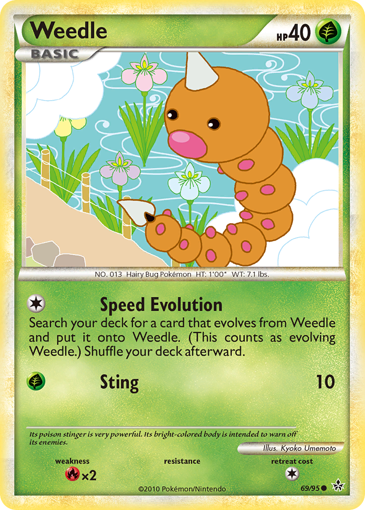 Weedle (69/95) [HeartGold & SoulSilver: Unleashed] | The Gaming-Verse