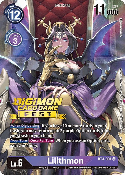 Lilithmon [BT3-091] (Digimon Card Game Fest 2022) [Release Special Booster Promos] | The Gaming-Verse