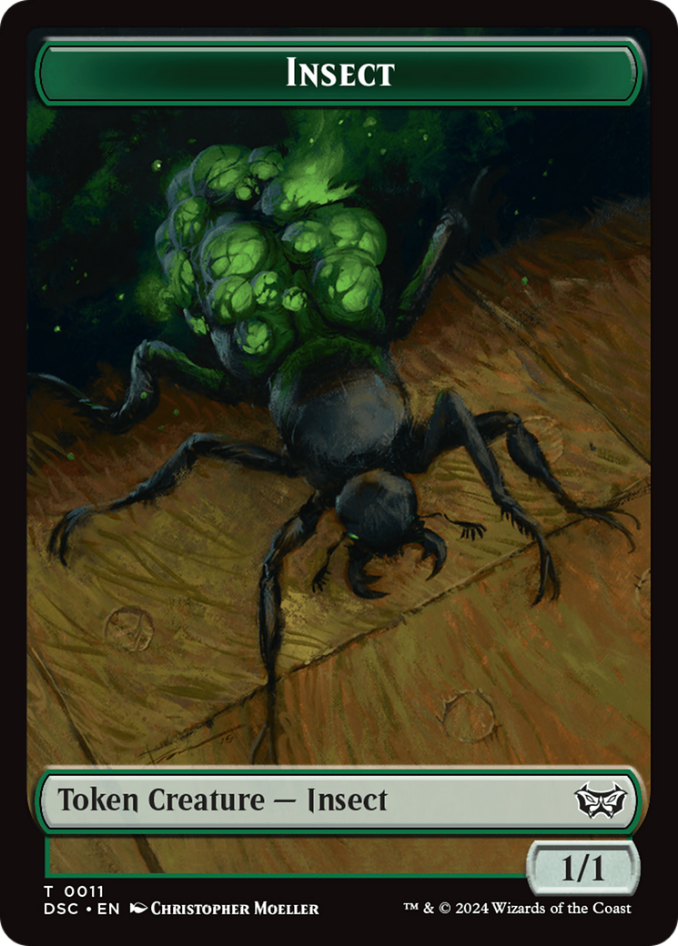 Insect (0011) // Shapeshifter Double-Sided Token [Duskmourn: House of Horror Commander Tokens] | The Gaming-Verse