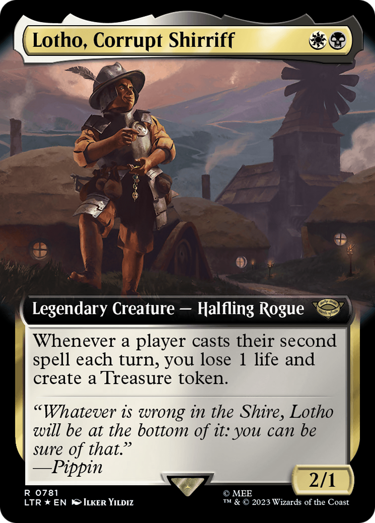 Lotho, Corrupt Shirriff (Extended Art) (Surge Foil) [The Lord of the Rings: Tales of Middle-Earth] | The Gaming-Verse