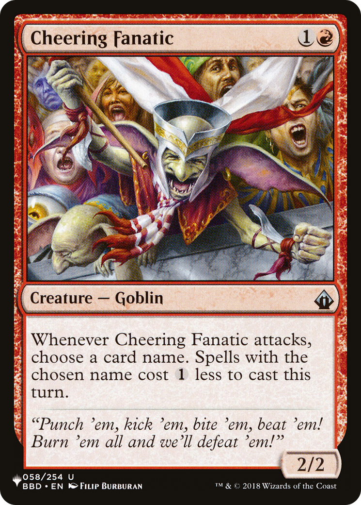 Cheering Fanatic [The List Reprints] | The Gaming-Verse