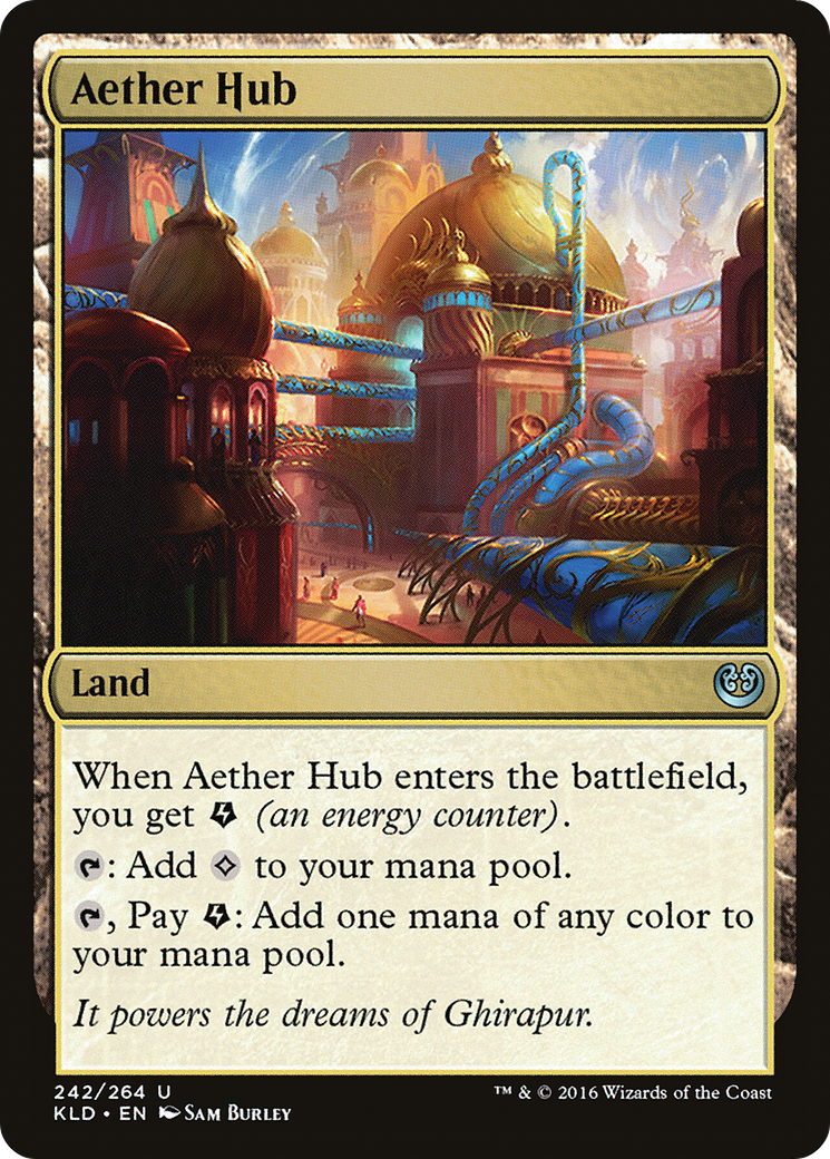 Aether Hub (Ripple Foil) [Modern Horizons 3 Commander] | The Gaming-Verse