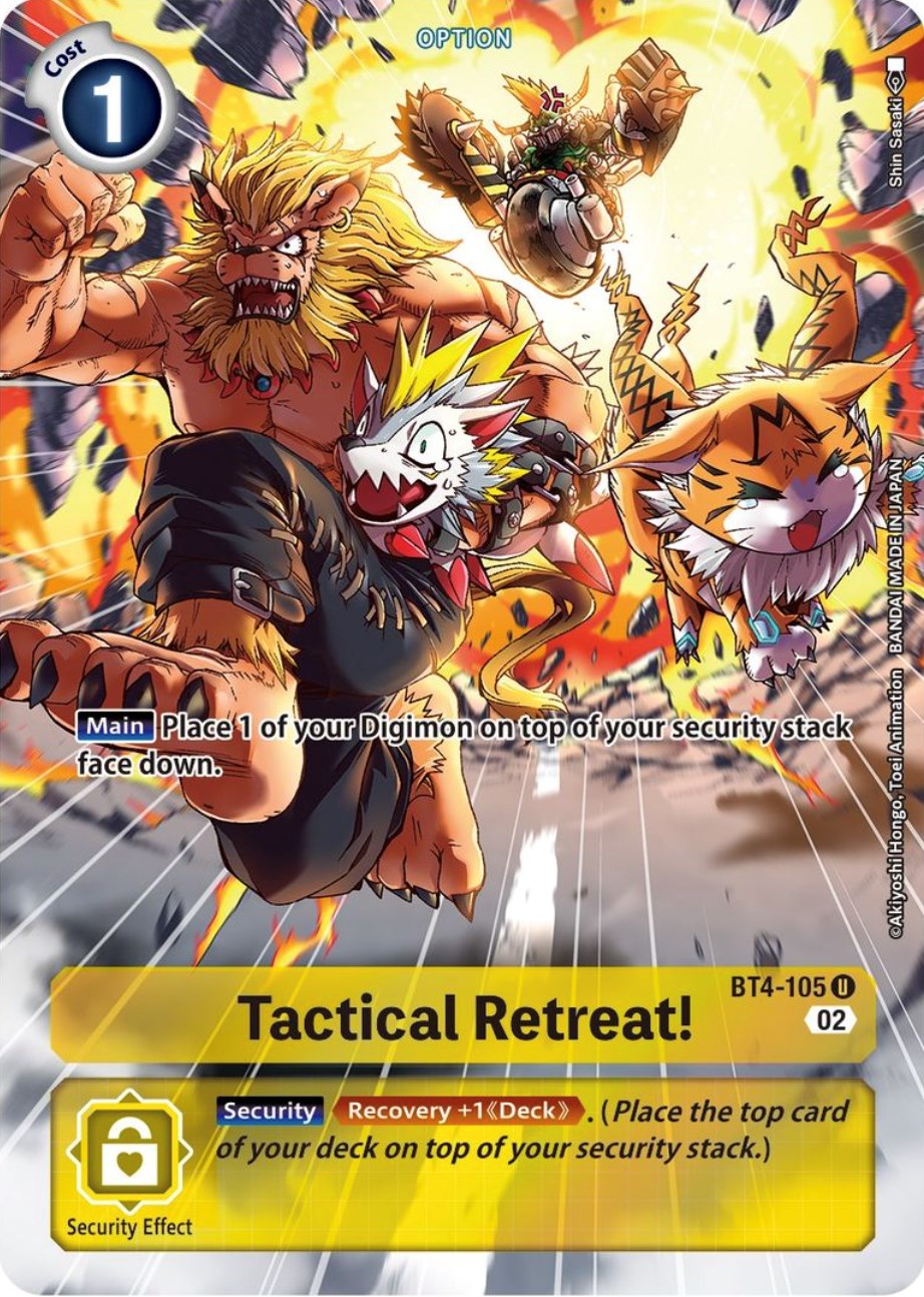 Tactical Retreat! [BT4-105] (Alternate Art) [Starter Deck: Beelzemon Advanced Deck Set] | The Gaming-Verse