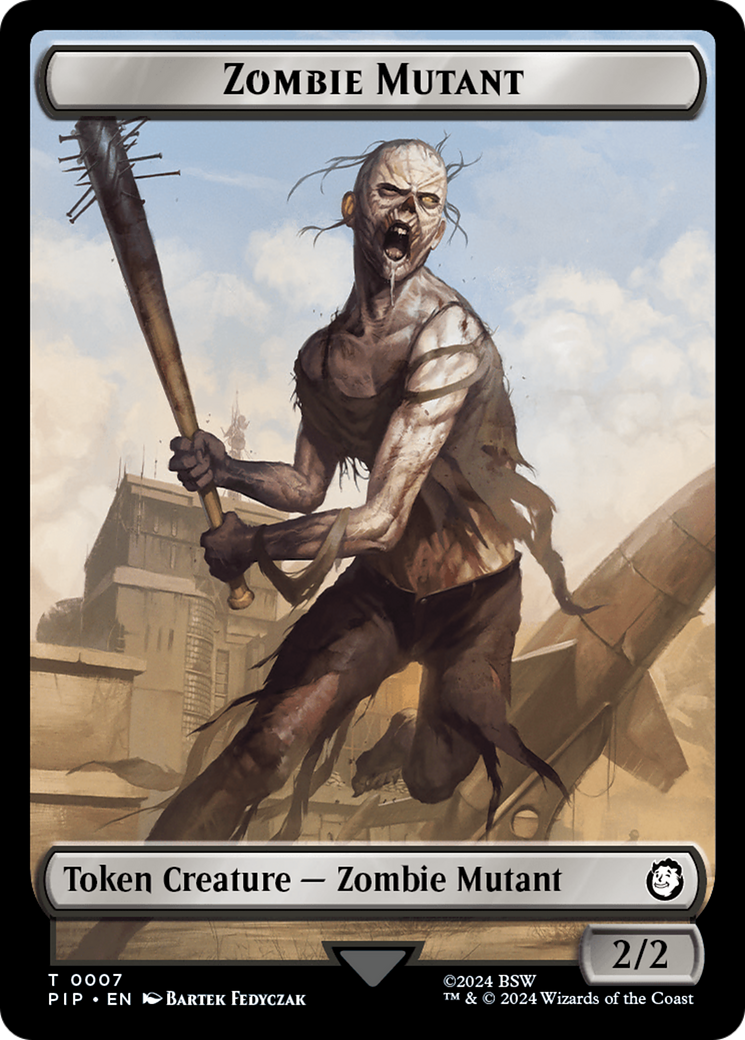 Food (0012) // Zombie Mutant Double-Sided Token [Fallout Tokens] | The Gaming-Verse