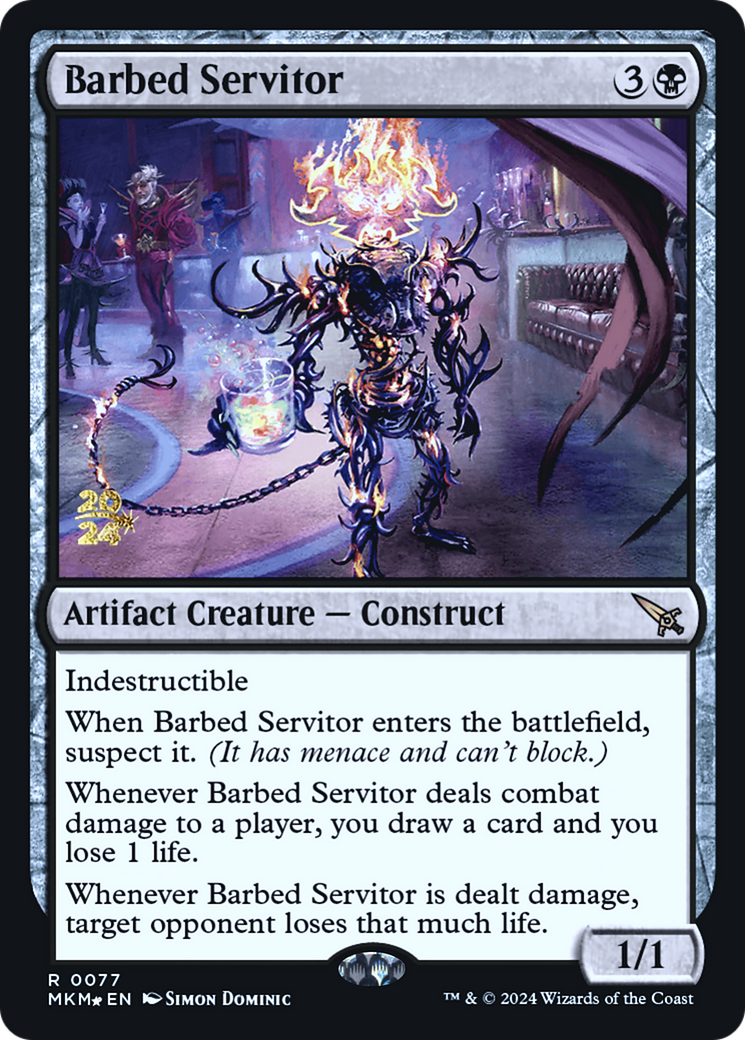 Barbed Servitor [Murders at Karlov Manor Prerelease Promos] | The Gaming-Verse