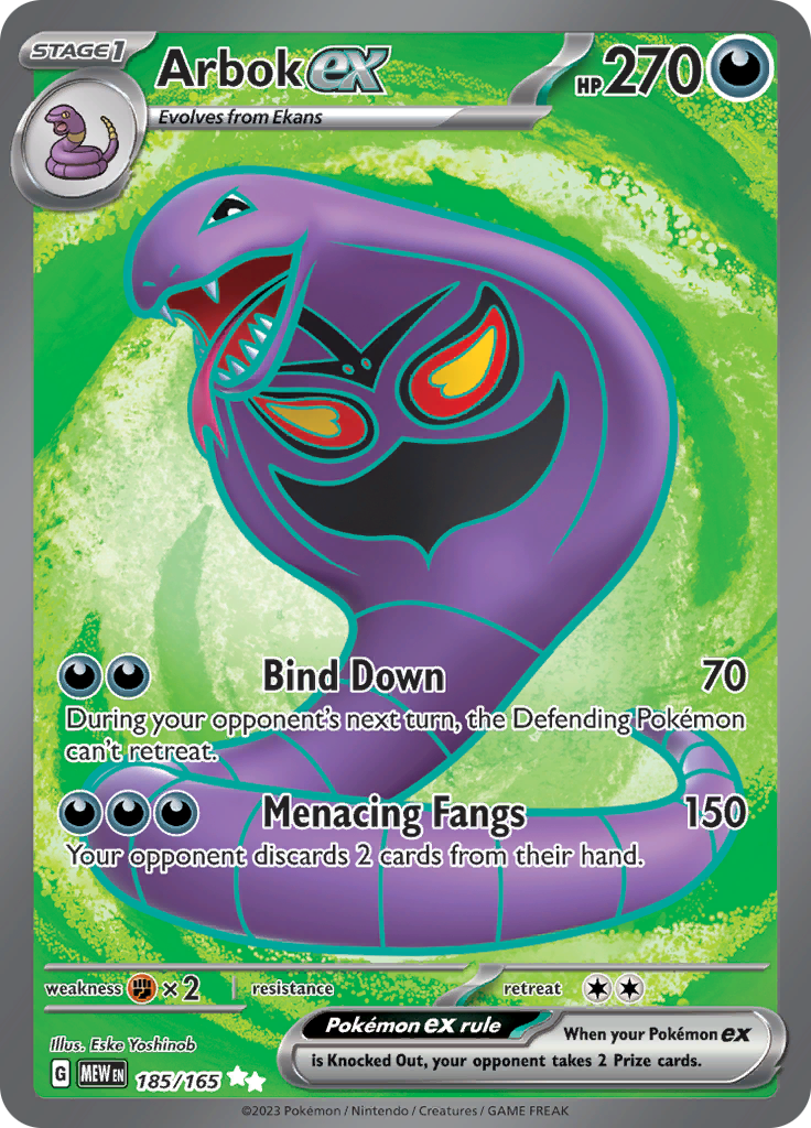 Arbok ex (185/165) [Scarlet & Violet: 151] | The Gaming-Verse