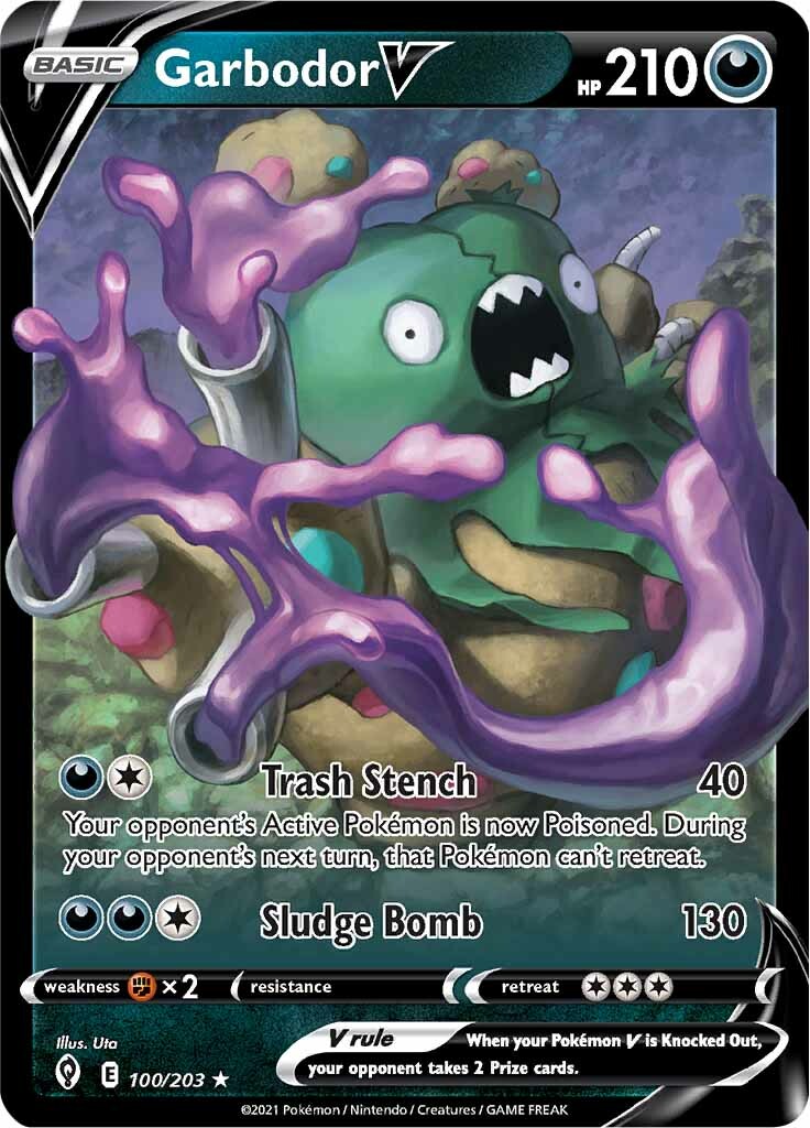 Garbodor V (100/203) [Sword & Shield: Evolving Skies] | The Gaming-Verse