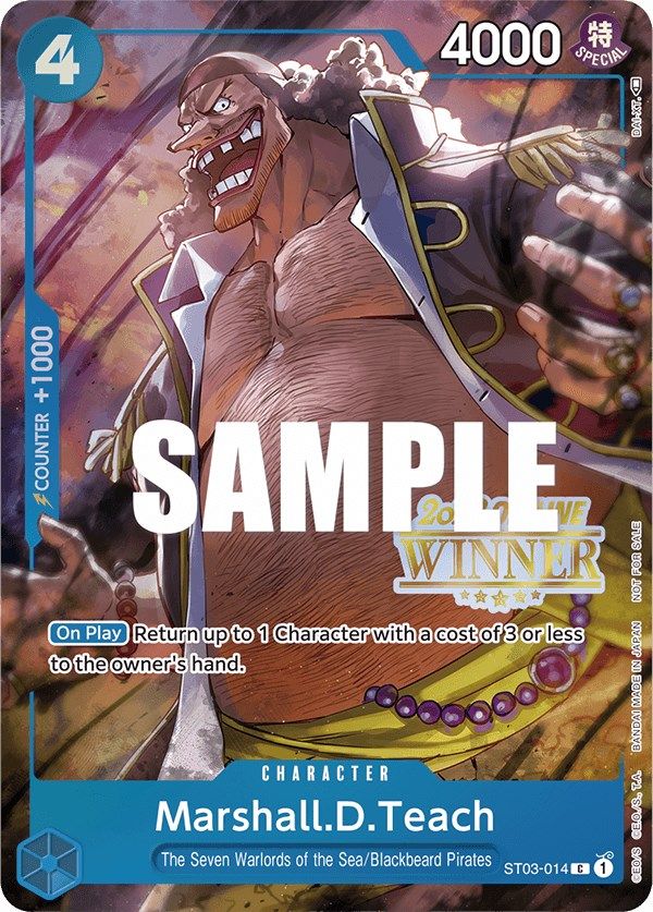 Marshall.D.Teach (Offline Regional 2023) [Winner] [One Piece Promotion Cards] | The Gaming-Verse