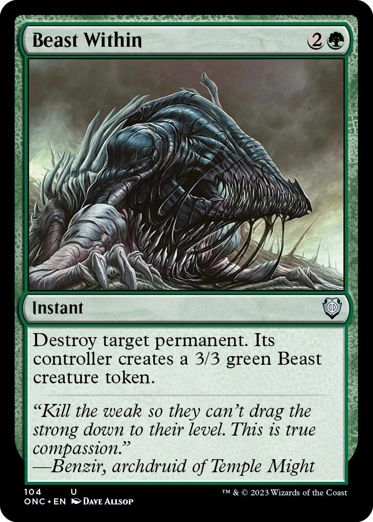 Beast Within [Phyrexia: All Will Be One Commander] | The Gaming-Verse