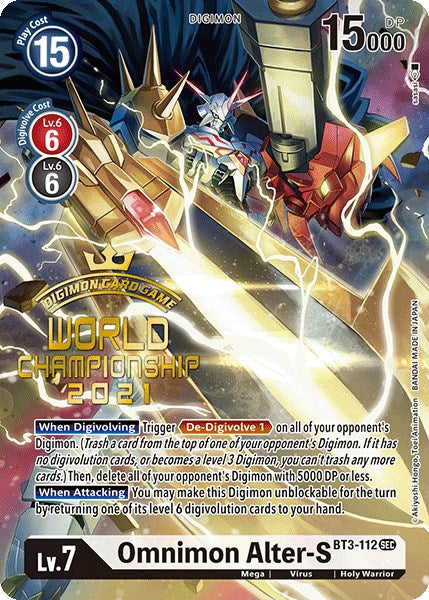 Omnimon Alter-S [BT3-112] (World Championship 2021) [Release Special Booster Promos] | The Gaming-Verse