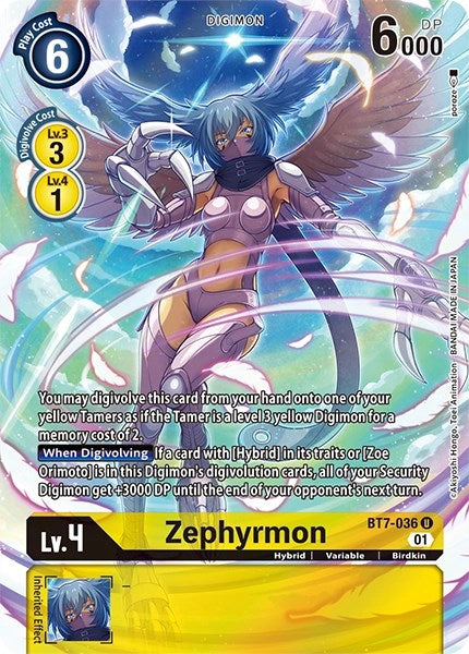 Zephyrmon [BT7-036] (Alternate Art) [Dimensional Phase] | The Gaming-Verse