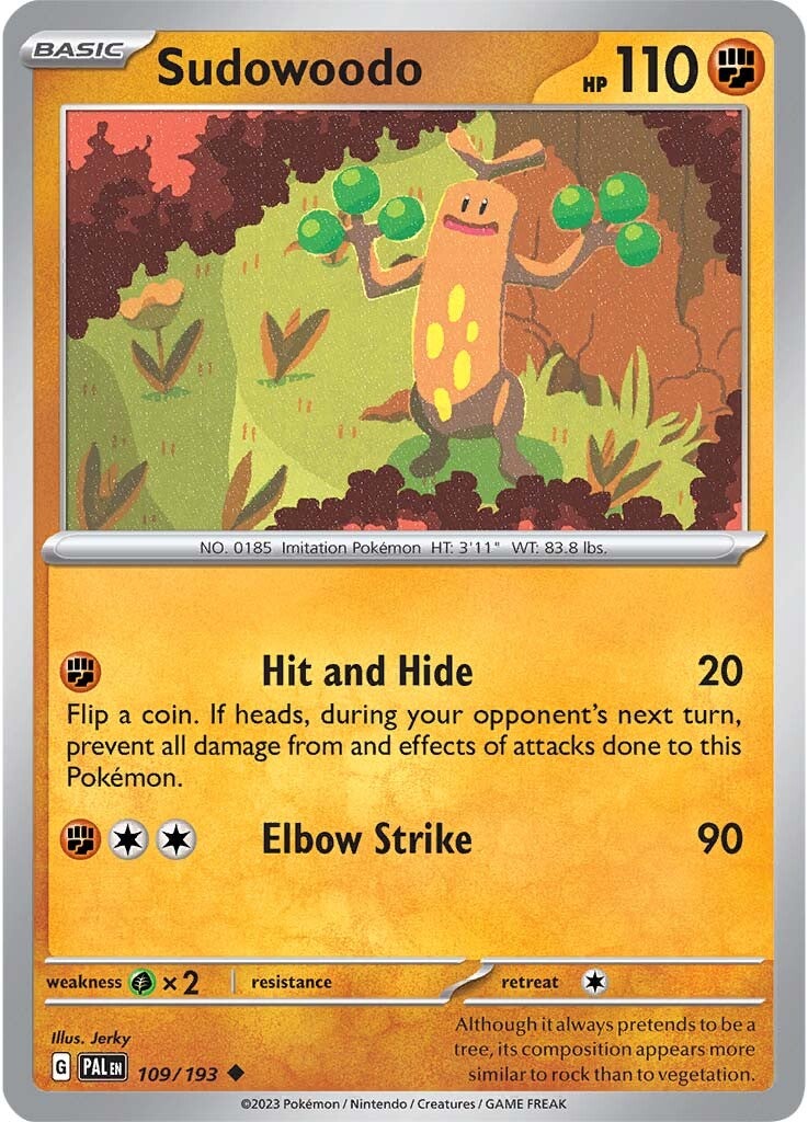 Sudowoodo (109/193) [Scarlet & Violet: Paldea Evolved] | The Gaming-Verse