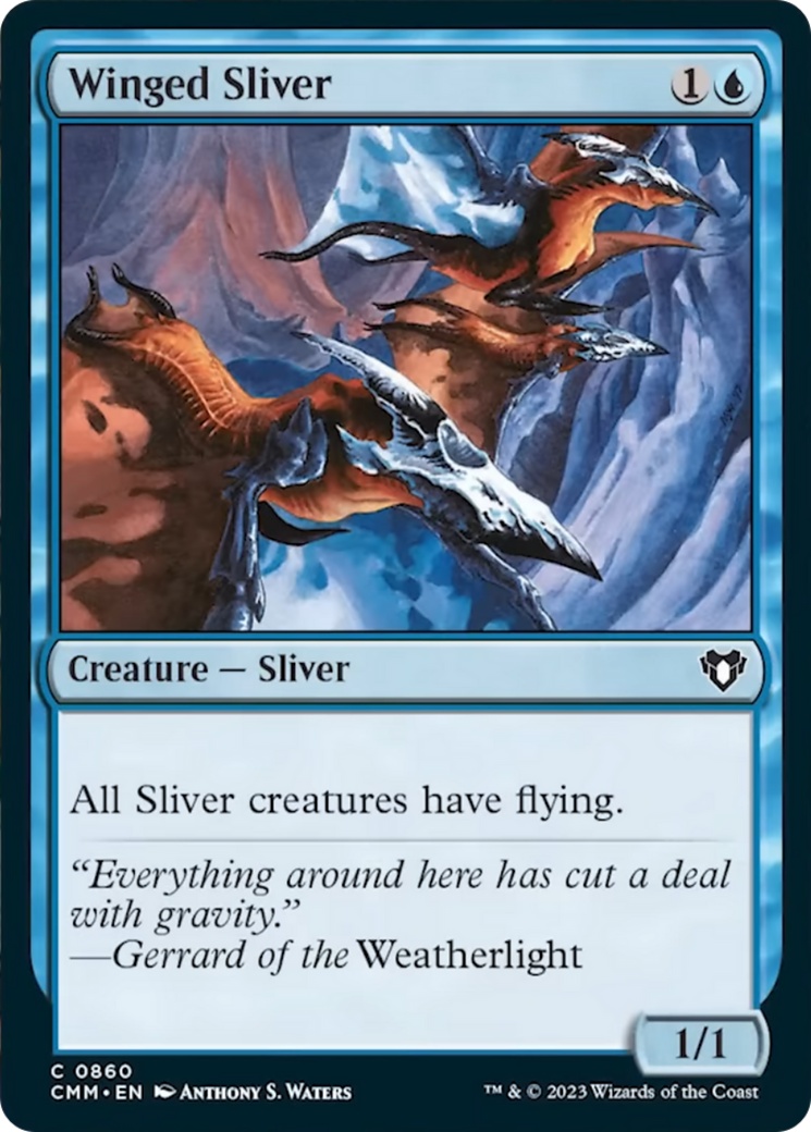 Winged Sliver [Commander Masters] | The Gaming-Verse