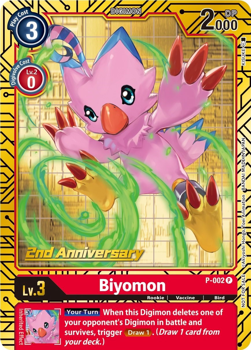 Biyomon [P-002] (2nd Anniversary Card Set) [Promotional Cards] | The Gaming-Verse