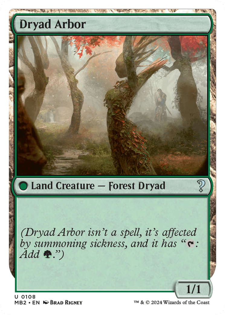 Dryad Arbor (White Border) [Mystery Booster 2] | The Gaming-Verse