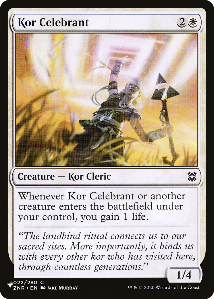 Kor Celebrant [The List Reprints] | The Gaming-Verse