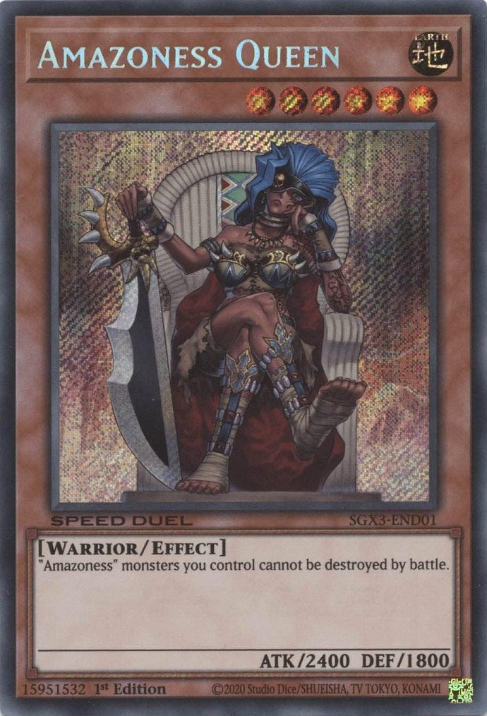 Amazoness Queen [SGX3-END01] Secret Rare | The Gaming-Verse