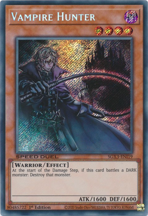 Vampire Hunter [SGX3-ENI19] Secret Rare | The Gaming-Verse