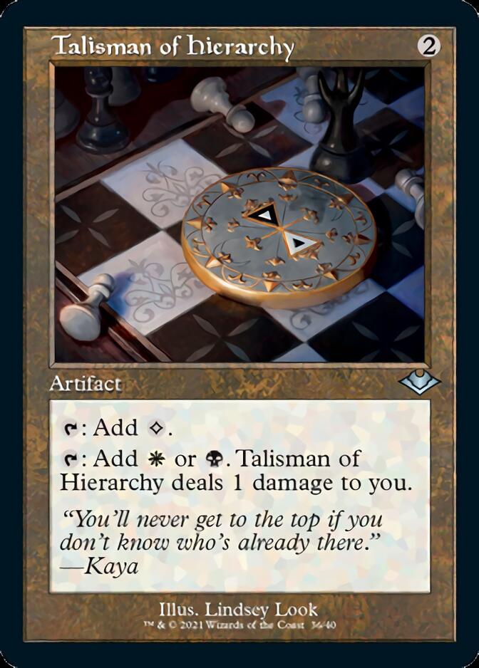 Talisman of Hierarchy (Retro Foil Etched) [Modern Horizons] | The Gaming-Verse