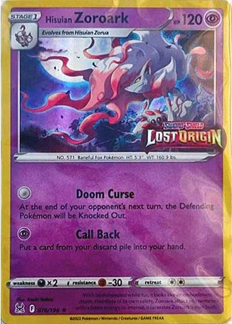 Hisuian Zoroark (076/196) (Lost Origin Stamp) [Sword & Shield: Lost Origin] | The Gaming-Verse