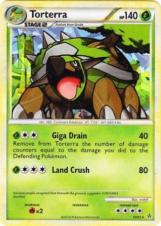 Torterra (10/95) (Cracked Ice Holo) [HeartGold & SoulSilver: Unleashed] | The Gaming-Verse