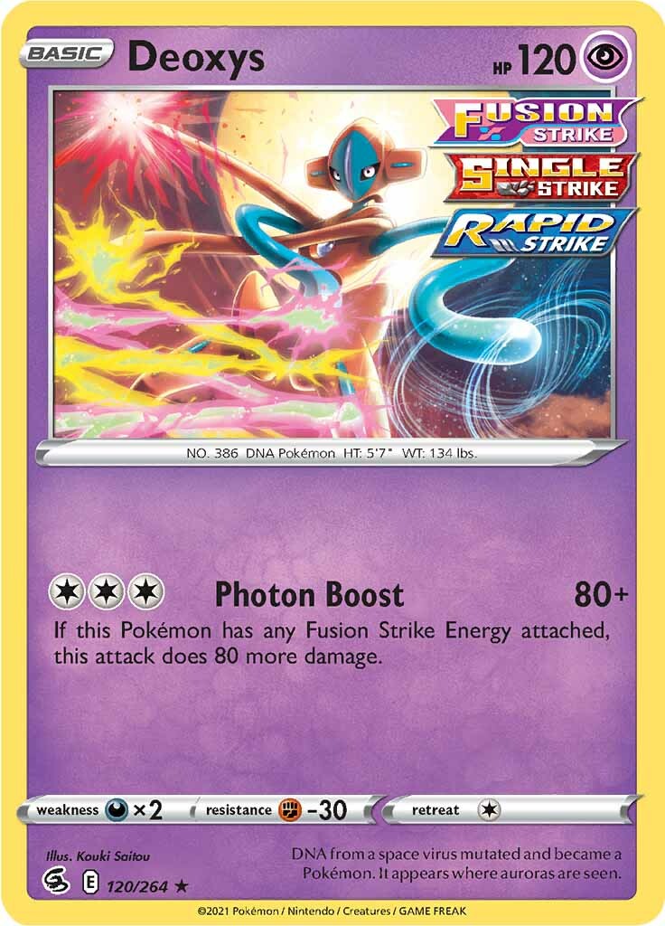 Deoxys (120/264) [Sword & Shield: Fusion Strike] | The Gaming-Verse