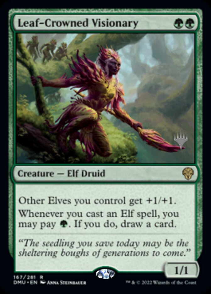 Leaf-Crowned Visionary (Promo Pack) [Dominaria United Promos] | The Gaming-Verse