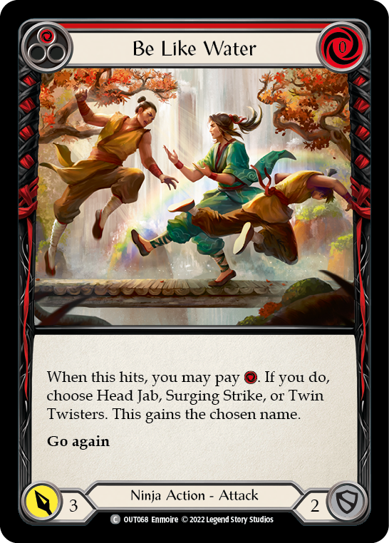 Be Like Water (Red) [OUT068] (Outsiders)  Rainbow Foil | The Gaming-Verse