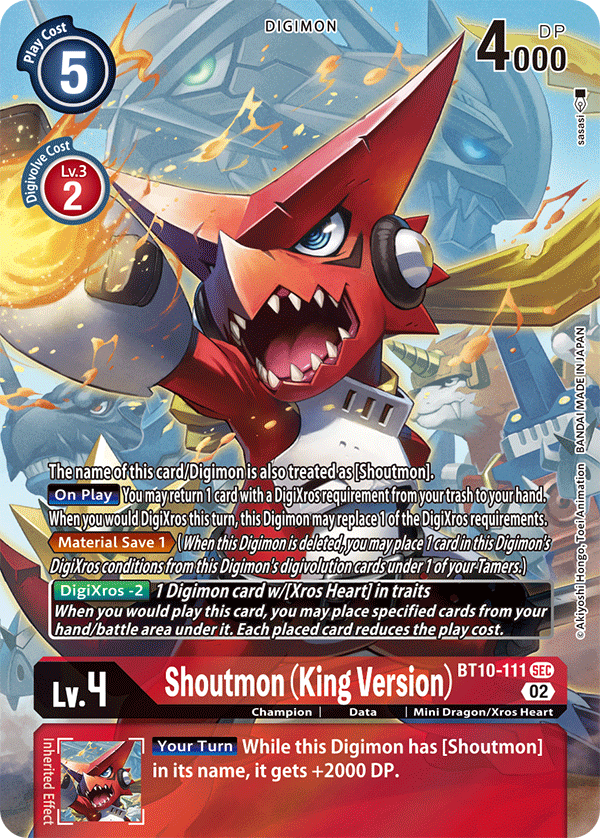 Shoutmon (King Version) [BT10-111] (Alternate Art) [Xros Encounter] | The Gaming-Verse