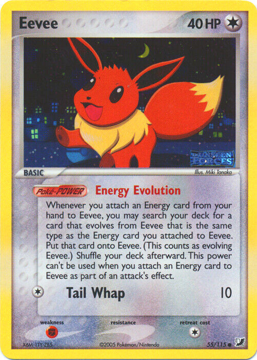 Eevee (55/115) (Stamped) [EX: Unseen Forces] | The Gaming-Verse