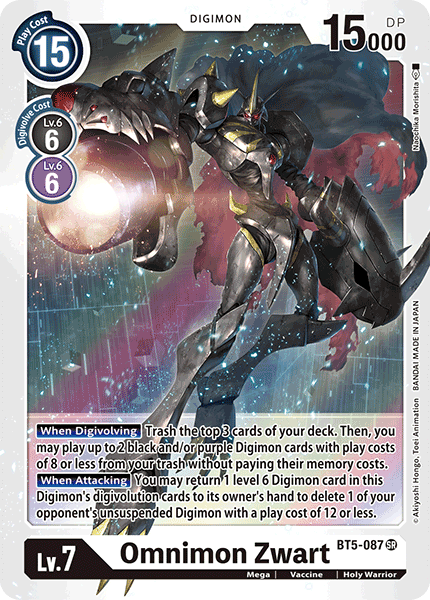 Omnimon Zwart [BT5-087] [Battle of Omni] | The Gaming-Verse