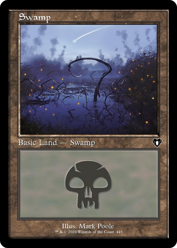 Swamp (445) (Retro) [Commander Masters] | The Gaming-Verse