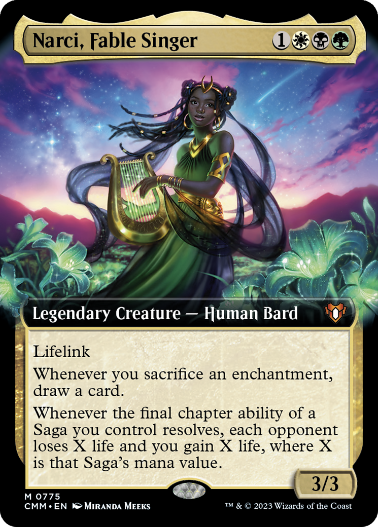 Narci, Fable Singer (Extended Art) [Commander Masters] | The Gaming-Verse