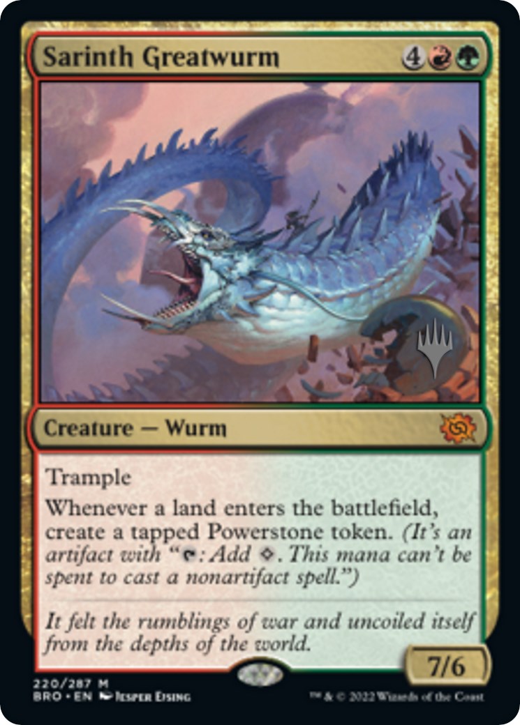 Sarinth Greatwurm (Promo Pack) [The Brothers' War Promos] | The Gaming-Verse