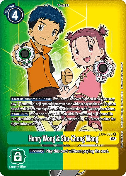 Henry Wong & Shu-Chong Wong [EX4-063] (Alternate Art) [Alternative Being Booster] | The Gaming-Verse