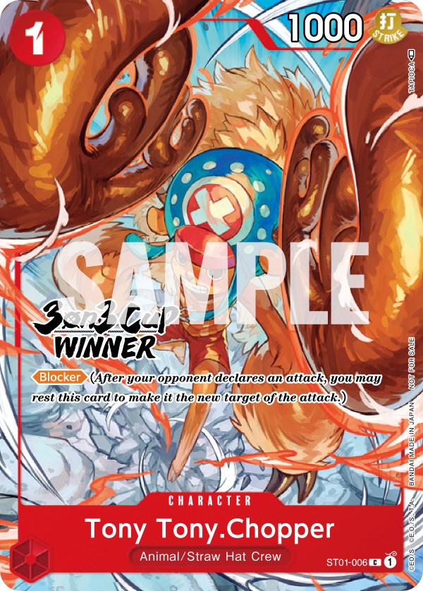 Tony Tony.Chopper (3-on-3 Cup) [Winner] [One Piece Promotion Cards] | The Gaming-Verse