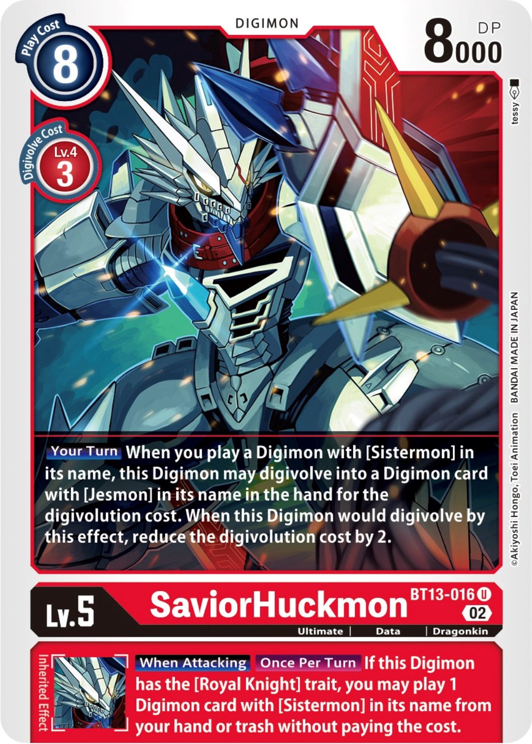 SaviorHuckmon [BT13-016] [Versus Royal Knights Booster] | The Gaming-Verse