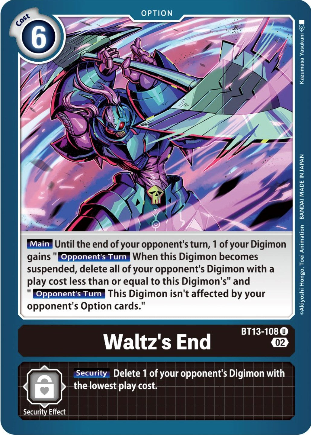 Waltz's End [BT13-108] [Versus Royal Knights Booster] | The Gaming-Verse