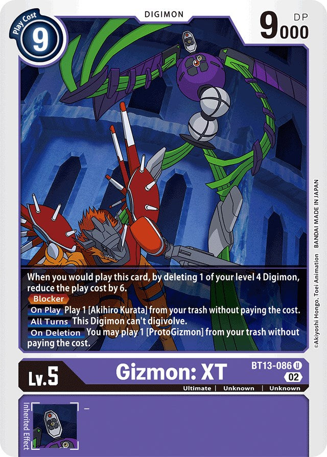 Gizmon: XT [BT13-086] [Versus Royal Knights Booster] | The Gaming-Verse