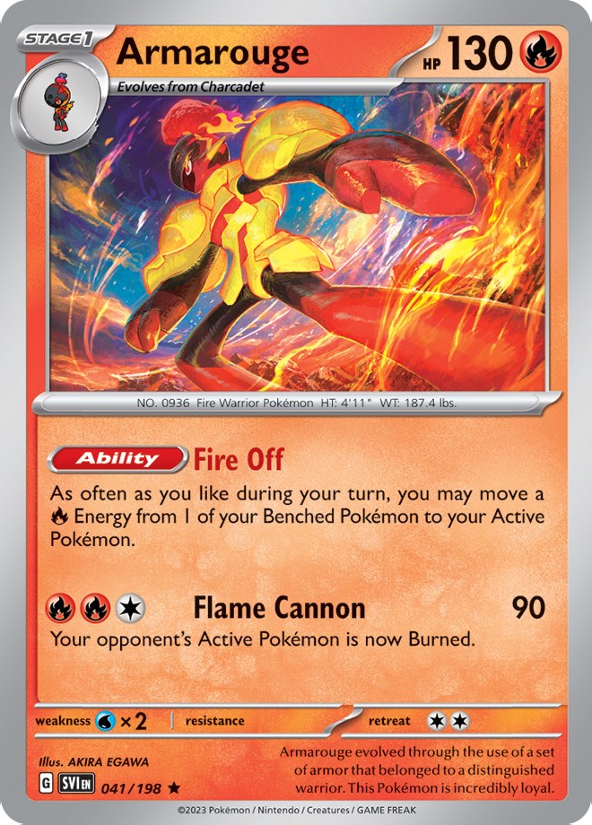 Armarouge (041/198) (Line Holo) [Scarlet & Violet: Base Set] | The Gaming-Verse