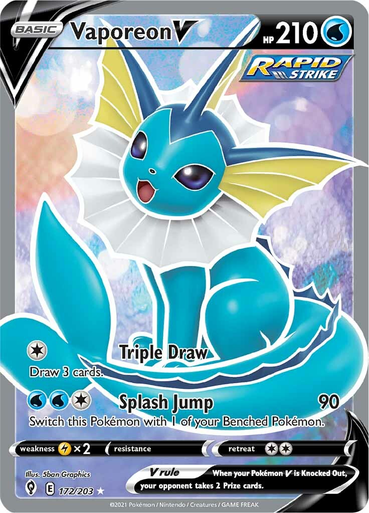 Vaporeon V (172/203) [Sword & Shield: Evolving Skies] | The Gaming-Verse