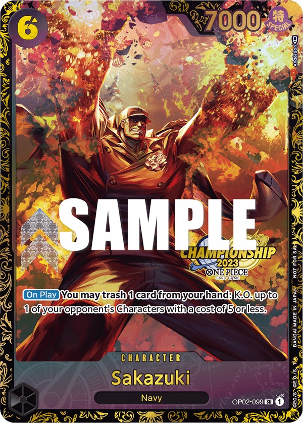 Sakazuki (Championship 2023) [One Piece Promotion Cards] | The Gaming-Verse