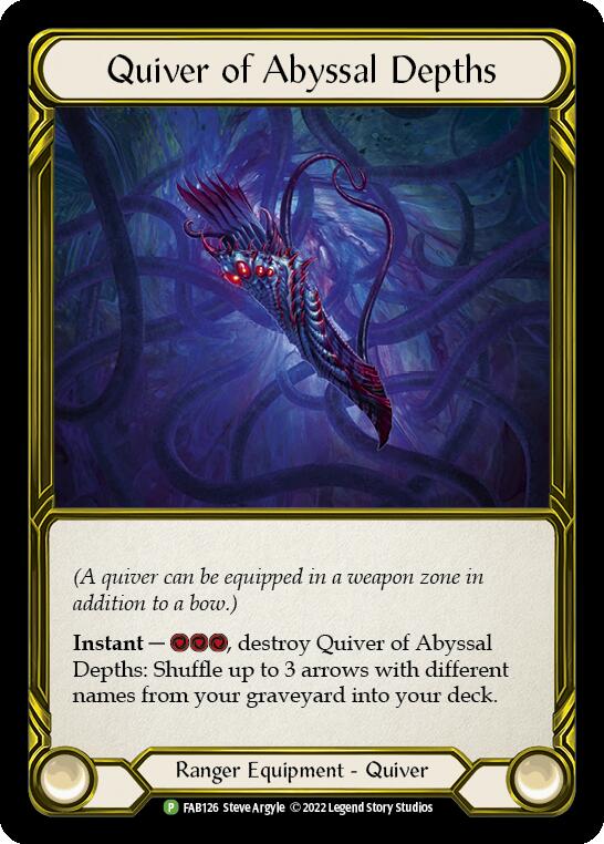 Quiver of Abyssal Depths (Golden) [FAB126] (Promo)  Cold Foil | The Gaming-Verse