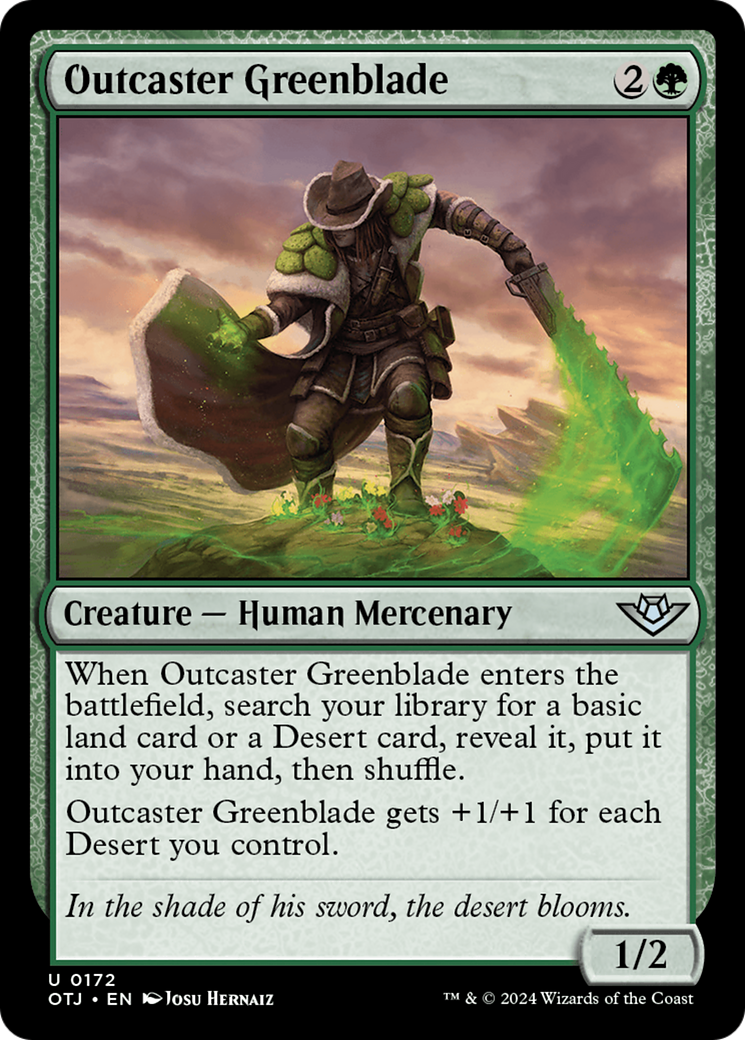 Outcaster Greenblade [Outlaws of Thunder Junction] | The Gaming-Verse