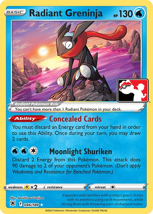 Radiant Greninja (046/189) [Prize Pack Series Three] | The Gaming-Verse