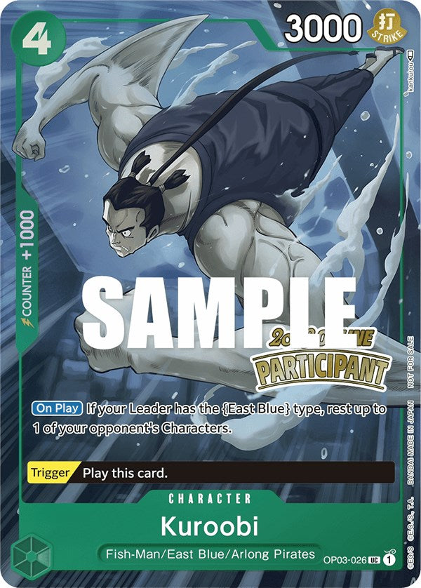 Kuroobi (Online Regional 2023) [Participant] [One Piece Promotion Cards] | The Gaming-Verse