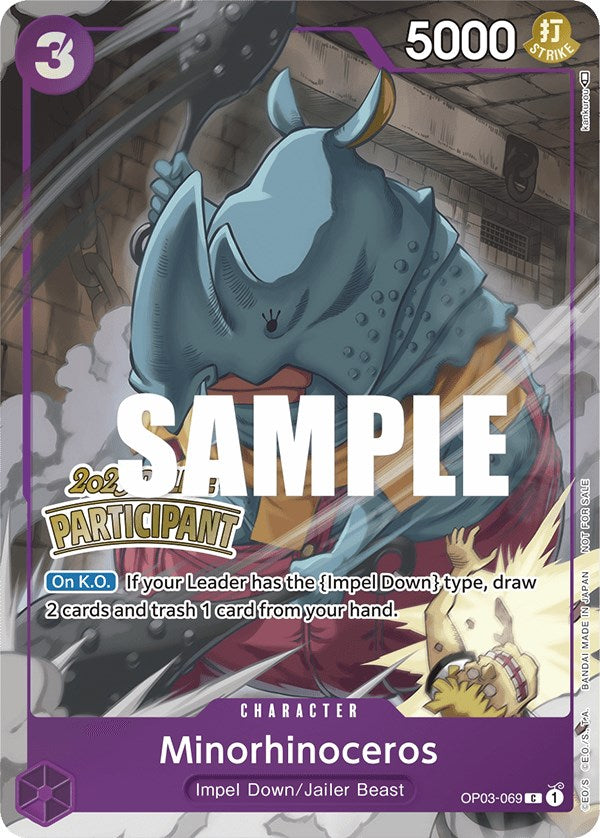 Minorhinoceros (Online Regional 2023) [Participant] [One Piece Promotion Cards] | The Gaming-Verse