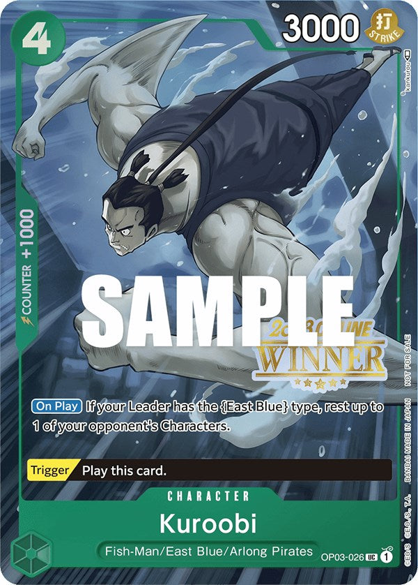 Kuroobi (Online Regional 2023) [Winner] [One Piece Promotion Cards] | The Gaming-Verse